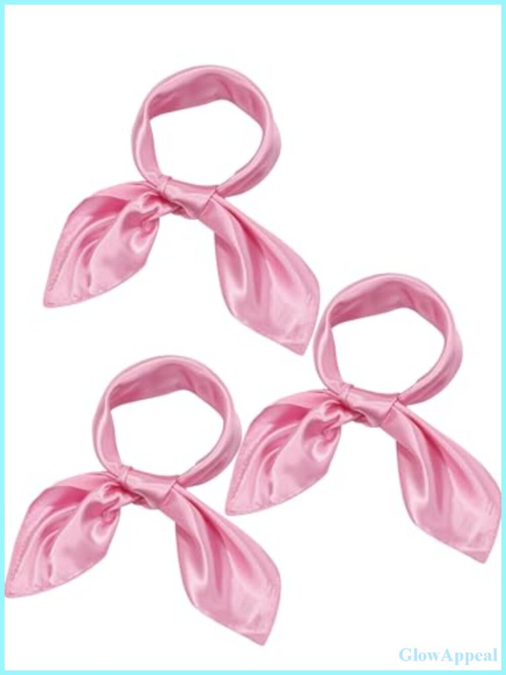 3-Pack Women's Square Chiffon Silk Scarf Set - Lightweight Polyester Neck